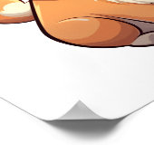 漫画の犬のイラストレーション ポスター (角)