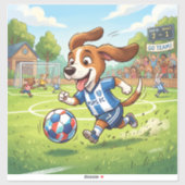 漫画の犬のサッカー選手 シール (シート)