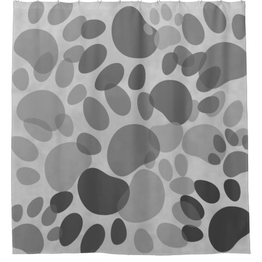 漫画の犬のポープリントアートカラフル抽象芸術シャワー シャワーカーテン (正面)