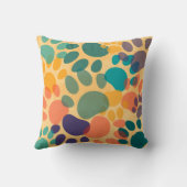 漫画の犬のポープリントカラフル抽象芸術 クッション (裏面)