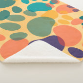 漫画の犬のポープリントカラフル抽象芸術 シェルパブランケット (3/4)