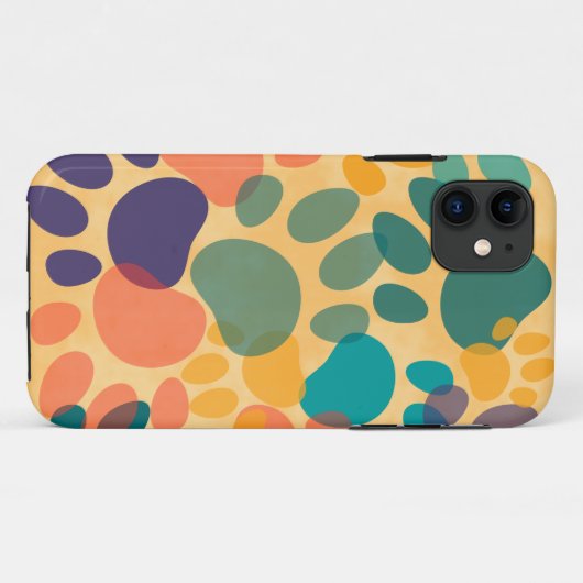 漫画の犬のポープリントカラフル抽象芸術 Case-Mate iPhoneケース (裏面(横))