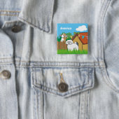 漫画の犬の家の隣人パーソナライズされた 缶バッジ (インサイチュ)