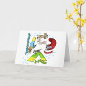 漫画の犬の敏捷性カード カード (黄色い花)