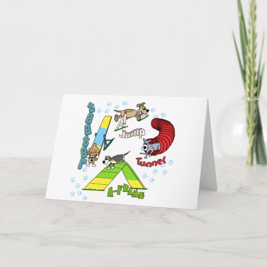 漫画の犬の敏捷性カード カード (正面)