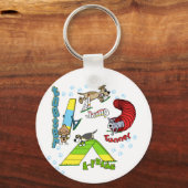 漫画の犬の敏捷性キーチェーン キーホルダー (正面)