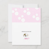 漫画の犬の誕生日パーティーへの招待 招待状 (裏面)