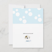 漫画の犬の誕生日パーティーへの招待 招待状 (裏面)