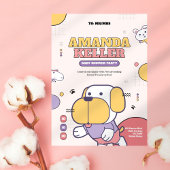 漫画の犬の赤ちゃんシャワー招待状 招待状