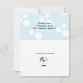 漫画の犬の赤ちゃんシャワー 招待状 (裏面)