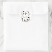 漫画の犬のTシャツとプレゼント ラウンドシール (バッグ)