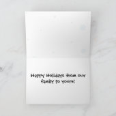 漫画の犬好き家族のクリスマスカード シーズンカード (内部)