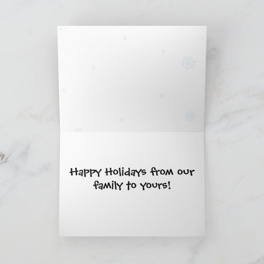 漫画の犬好き家族のクリスマスカード シーズンカード (内部)