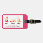 漫画の犬食べの睡眠歌 ラゲッジタグ (正面横)