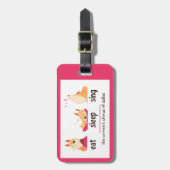 漫画の犬食べの睡眠歌 ラゲッジタグ (正面縦)