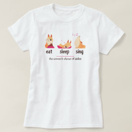 漫画の犬食べの睡眠歌 Tシャツ