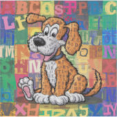 漫画の犬 シール (正面)