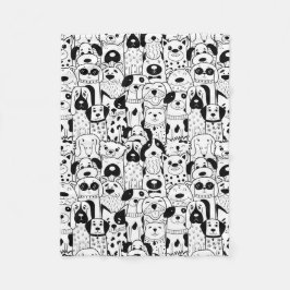 漫画の犬 フリースブランケット