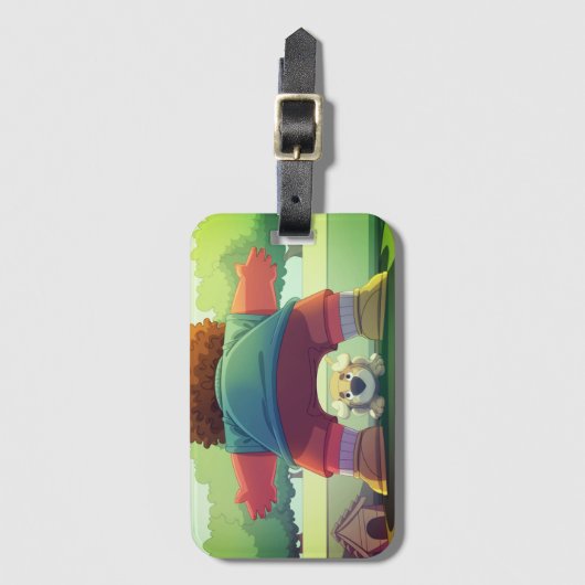 漫画の犬 ラゲッジタグ (正面縦)