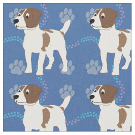 漫画の犬 – Jack Russell Terrier v1 ファブリック