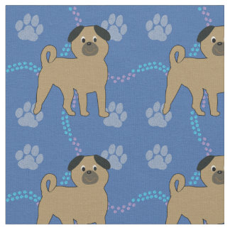 漫画の犬 – Pug v1 ファブリック