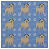 漫画の犬 – Pug v1 ファブリック (見本)