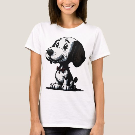 漫画の犬 Tシャツ (正面)