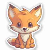 漫画の狐 シール (正面)