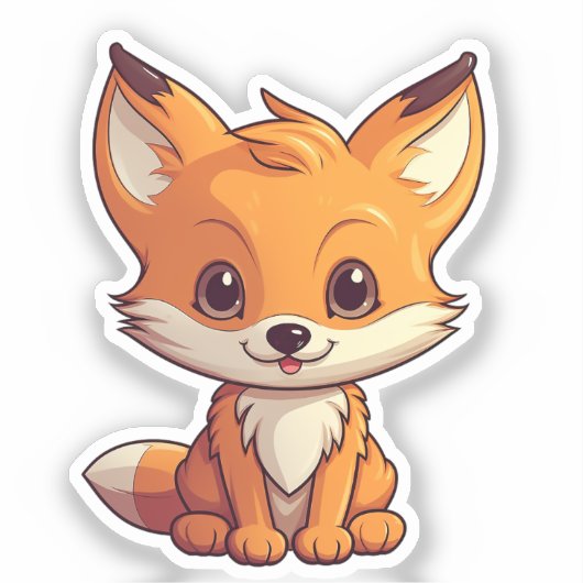 漫画の狐 シール (正面)