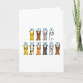 漫画の猫が強い勇気付けられる カード (正面)