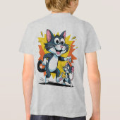 漫画の猫とネズミのチェイス トライブレンドＴシャツ (裏面)