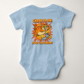 漫画の猫とマウスの追跡 ベビーボディスーツ (裏面)