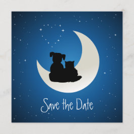 漫画の猫と犬のソウルメイト Save the Date セーブザデート