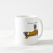 漫画の猫と踊りネズミコーヒーマグ コーヒーマグカップ (正面右)