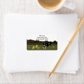 漫画の猫と鳥の住所 シール (インサイチュ)