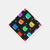 漫画の猫のイラストレーション スタンダードカクテルナプキン (角)