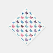 漫画の猫のイラストレーション スタンダードカクテルナプキン (角)