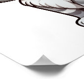 漫画の猫のイラストレーション ポスター (角)