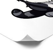 漫画の猫のイラストレーション ポスター (角)