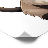 漫画の猫のイラストレーション ポスター (角)