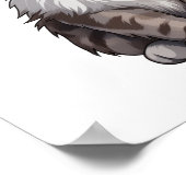 漫画の猫のイラストレーション ポスター (角)