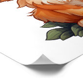 漫画の猫のイラストレーション ポスター (角)