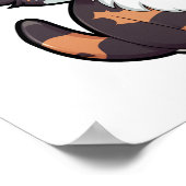 漫画の猫のイラストレーション ポスター (角)