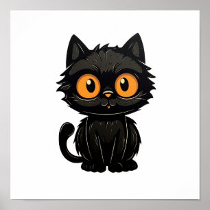 漫画の猫のイラストレーション ポスター