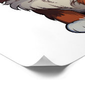 漫画の猫のイラストレーション ポスター (角)