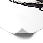 漫画の猫のイラストレーション ポスター (角)