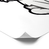 漫画の猫のイラストレーション ポスター (角)