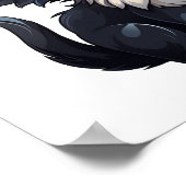 漫画の猫のイラストレーション ポスター (角)