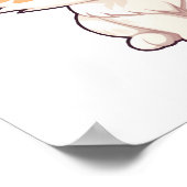 漫画の猫のイラストレーション ポスター (角)