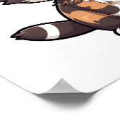 漫画の猫のイラストレーション ポスター (角)